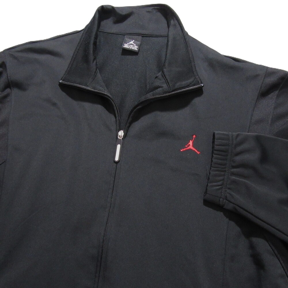 Nike Mens Air Jordan Full Zip Track Jacket 2XL Black Jumpman Logo Stretch